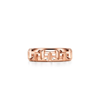TIFFANY T TRUE WIDE RING IN ROSE GOLD 63064319